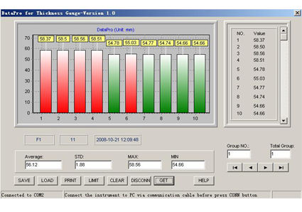 Modo de varredura calibre de espessura ultrassônico TG3100 do calibre de espessura de 0,75 - de 300mm Ut para colas Epoxy, vidro