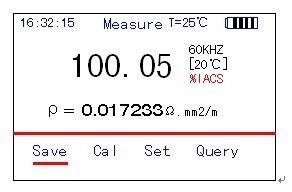 60KHz 0.5 - 110 % IACS ( 0.29 - 64 MS / m ) อุปกรณ์ทดสอบกระแสไฟฟ้าแบบพกพาแบบดิจิตอล