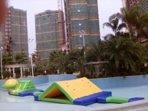 Amercian Özelleştirilmiş Su Parkı Combo Şişme, Şişme Big Slide Park
