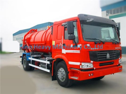 Truk Penyedot Air Limbah Red Diesel 6 Meter Kubik dengan Kedalaman Hisap 5m, EURO II