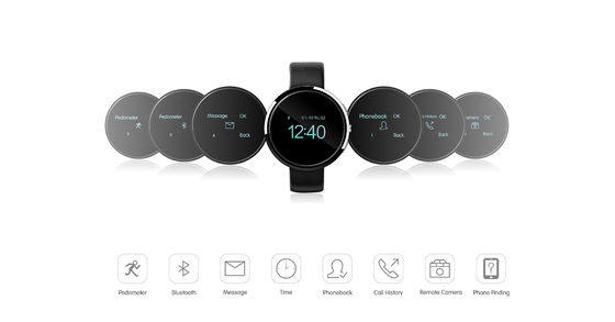 D360 ब्लूटूथ Pedometer खेल स्मार्ट घड़ी के लिए एंड्रॉयड / iOS फोन