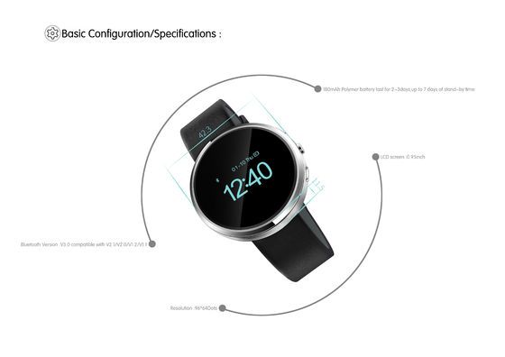 D360 ब्लूटूथ Pedometer खेल स्मार्ट घड़ी के लिए एंड्रॉयड / iOS फोन
