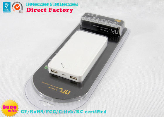 พลาสติก OEM / ODM LI-Polymer 8000mah แบตเตอรี่โทรศัพท์มือถือสำรองสำหรับสินค้าดิจิตอล