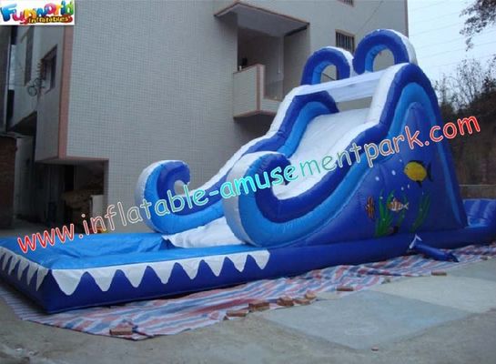 Residencial, comercial grau lona 0,55 mm PVC Outdoor inflável água desliza